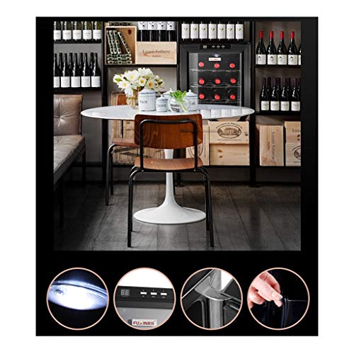 JCOCO-12 Botellas de enfriador/enfriador de ElectricWine - Temperatura constante y humedad Bodega de vinos - Gabinete de enfriamiento de cigarros para oficina en el hogar