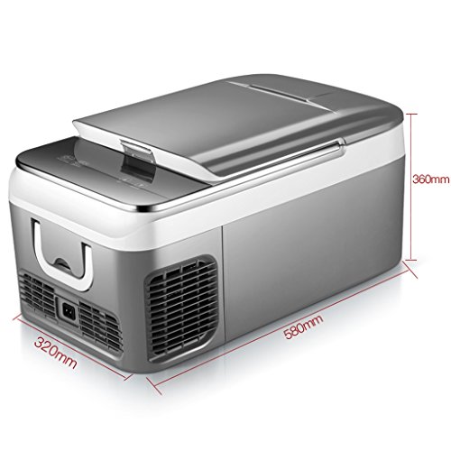 JCOCO Congelador de refrigerador portátil del compresor del coche, 12 V / 24 V - gris (Tamaño : 26L)