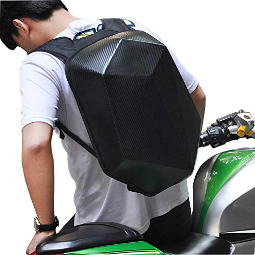 JFG RACING - Mochila de motocicleta con forma de diamante, fibra de carbono, resistente al agua, de gran capacidad, 30 l, mochila de equitación para viajes al aire libre, camping, ciclismo