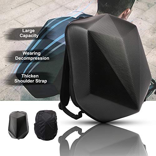 JFG RACING - Mochila de motocicleta con forma de diamante, fibra de carbono, resistente al agua, de gran capacidad, 30 l, mochila de equitación para viajes al aire libre, camping, ciclismo