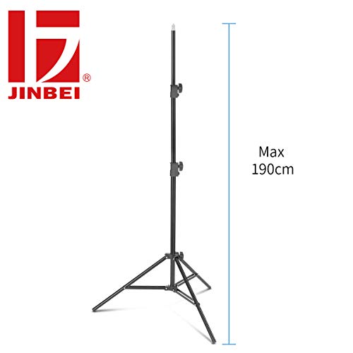 JINBEI SJ-190 - Soporte de luz estroboscópica para Estudio fotográfico (aleación de Aluminio, 200 cm, para iluminación de vídeo, Retrato y fotografía, relfectores, softboxes, Paraguas)