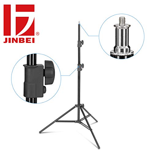 JINBEI SJ-190 - Soporte de luz estroboscópica para Estudio fotográfico (aleación de Aluminio, 200 cm, para iluminación de vídeo, Retrato y fotografía, relfectores, softboxes, Paraguas)