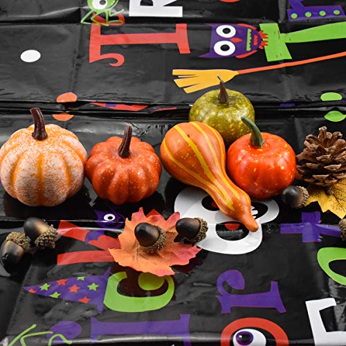 Jinlaili Mantel de Halloween, 137 x 180cm Mantel de Plastico Halloween, Mantel Calavera, Mantel Impermeable para Infantil FiestaHalloween