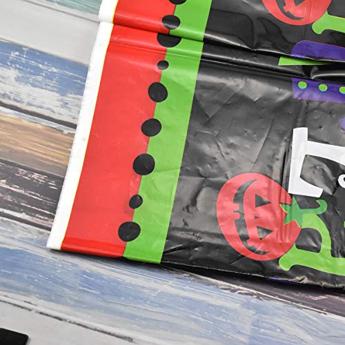 Jinlaili Mantel de Halloween, 137 x 180cm Mantel de Plastico Halloween, Mantel Calavera, Mantel Impermeable para Infantil FiestaHalloween