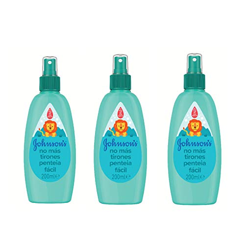 Johnson's Baby - Acondicionador spray No Más Tirones para niños, 3 x 200 ml