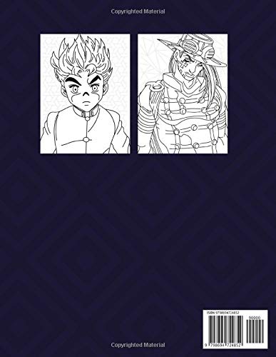 Jojos Bizarre Adventure Coloring Book: The Perfection Coloring Books For Kid And Adult - Relaxing. Stress Relief Adult Coloring Books For Men And Women, With Crayons