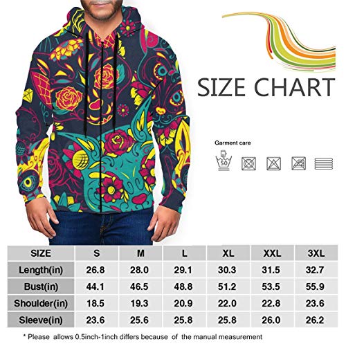 JOJOshop - Sudadera con capucha para hombre, diseño de calavera de gato de azúcar