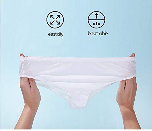 Jolie Algodón Embarazada La Ropa Interior desechable, Mujer Prenatal posparto Comfort Bragas 8pcs,Blanco,XXL