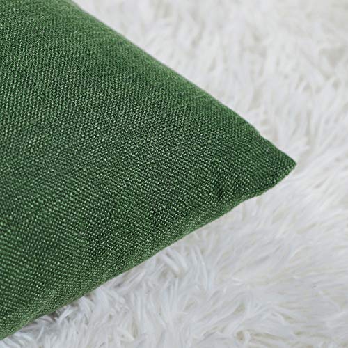 JOTOM Color Sólido Fundas de Cojines Decoración para el Hogar Funda de Almohada para Sofá Silla Oficina Decorativa 45x45 cm (Verde Oscuro, 45x45cm,2 Piezas)