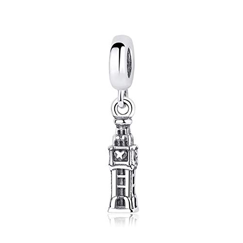 Joyas de Regalo de Cuentas de Encanto, Original 100% 925 Sterling Silver Bead Charm Fit Bracelets Love Travel Palm Tree Eiffel Tower Charms Women DIY Jewelry Venice Gondola