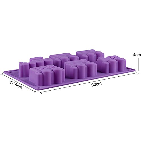 Joyeee Antiadherente de Horneado Molde Silicona, Moldes de Silicona de Tren para Pastel, Pan, Panecillo, Pudín, Gelatina, Jabón - Múltiples Funciones, Cumpleaños de los Niños, Partido.