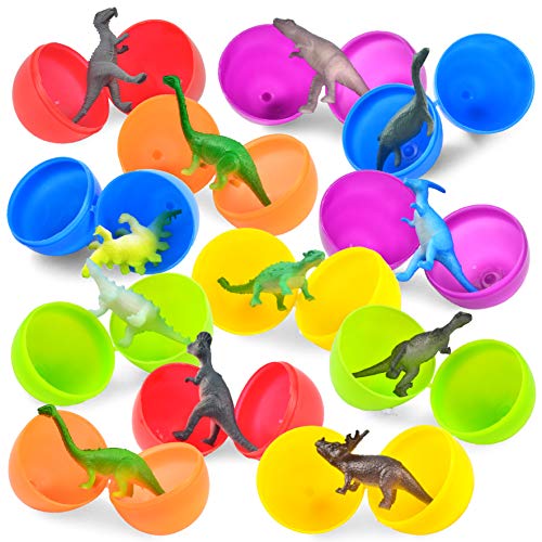 JOYIN 60 Pack Huevos de Pascua con Figuras de Mini Dinosaurios Juguetes