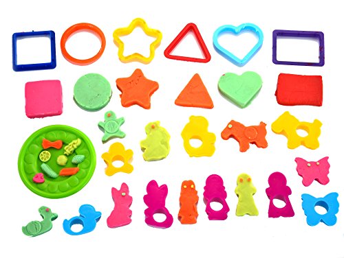 JOYIN Herramientas de Plastilina 44 Piezas Moldes Juguetes Educativos Juego de Imitación para Niños Bebé Regalo Cumpleaños