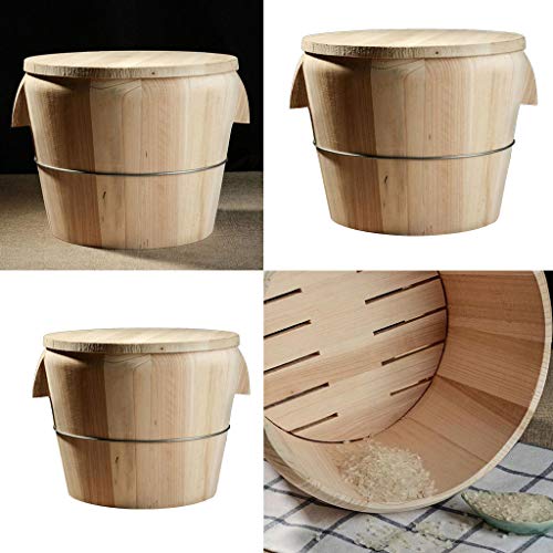 joyMerit Bol De Mezcla De Madera Sushi Oke Hangiri - 21cm