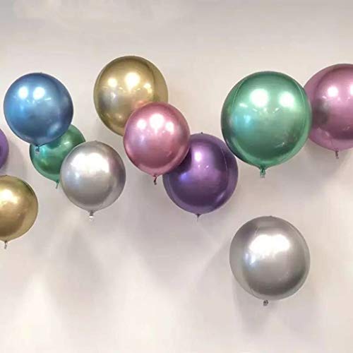 joyMerit Globos Redondos Metálicos Grandes para Decoración De Bodas - Dorado