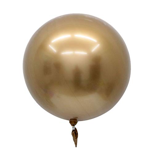 joyMerit Globos Redondos Metálicos Grandes para Decoración De Bodas - Dorado