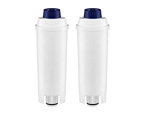 Juego de 2 filtros de agua compatibles con cafeteras DeLonghi DLS C002, DLSC002, SER 3017, Magnifica, Caffe, Cappuccino, ECAM, ESAM, ETAM, BCO, EC