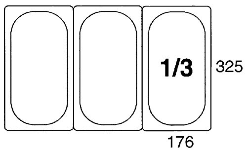 Juego de 3 recipientes de Gastro-Bedarf-Gutheil (Gastronorm 1/3 65 mm de profundidad, apilables, de acero inoxidable)