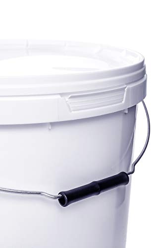 Juego de 4 Cubos con tapa (20 L), color blanco