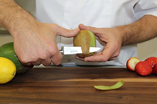 Juego De Bloques De Cuchillo Profesional De 5 Piezas Más Sabatier - Bloque De Madera Maciza, Tang Completo, Cuchillas De Tierra Córmitas De Acero De Alto Carbono De Calidad Por Taylors Eye Witness