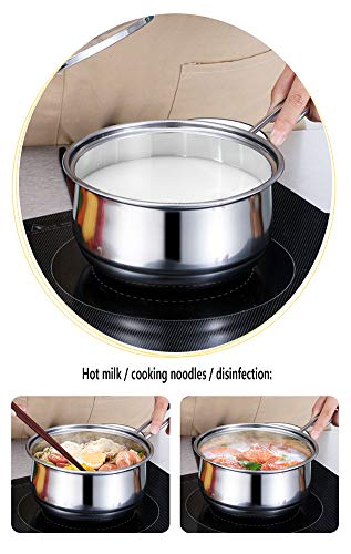 Juego de ollas de leche wok de tres piezas, aluminio forjado recubierto de cerámica antiadherente fácil de limpiar, sartén antiadherente anodizado duro con piedra y viga,-Electricwoodhandle