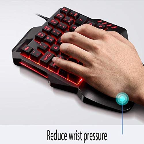 Juego móvil Teclado con una Sola Mano Comer Pollo Artefacto/Left Hand Mini Teclado Mouse Set, con una Mano Colorido Teclado retroiluminado Teclado Ratón Gaming xiao1230