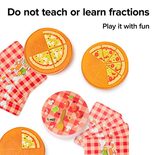 Juegos de mesa de pizza para niños de 6 años en adelante - Proporciones y fracciones Juegos de mesa para niños y familia