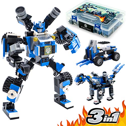 Juguete Robot STEM | divertido juego creativo 3 en 1 | Juguetes de construcción para niños de 6-14 años de edad | El mejor juguete de regalo para niños | Kit de póster gratis incluido