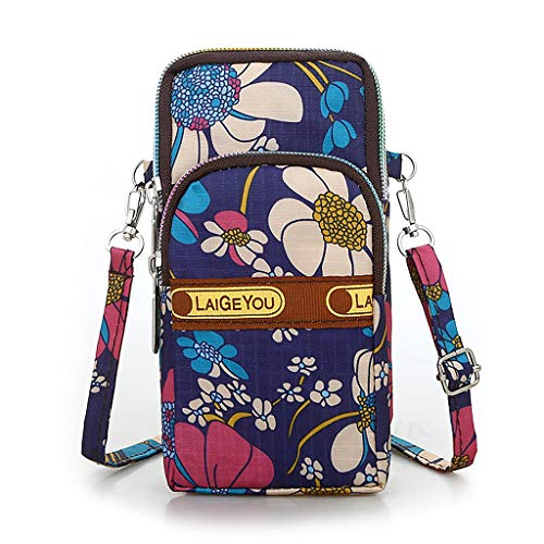 junengSO Mujer Crossbody Teléfono móvil Bolsa de Hombro Bolsa Funda Cinturón Bolso Monedero Monedero