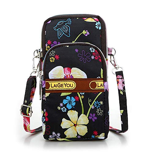 junengSO Mujer Crossbody Teléfono móvil Bolsa de Hombro Bolsa Funda Cinturón Bolso Monedero Monedero