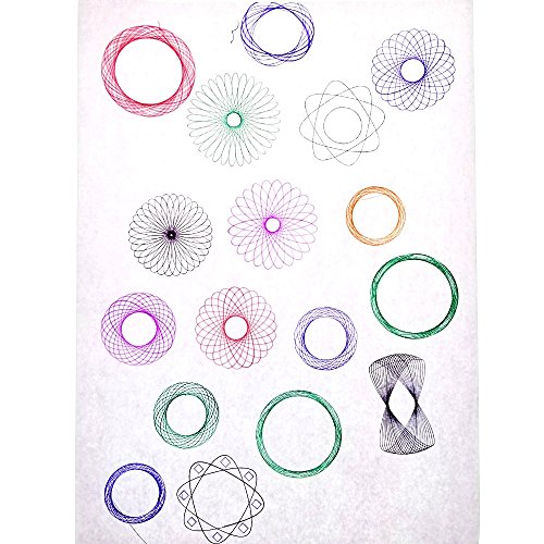 JZK 20 x Spirograph Set Dibujo Spirograph plástico, 10 Piezas Regla espirógrafo + 10 Piezas Multicolor bolígrafo para niños Adulto Bolsa Fiesta cumpleaños