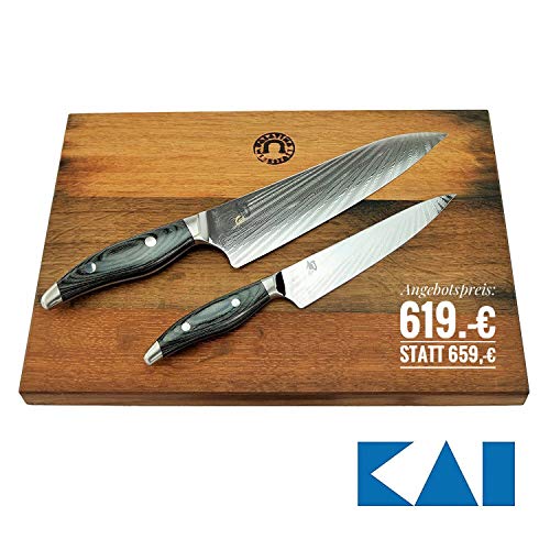 Kai Shun Nagare NDC-0701+ - Cuchillo de cocina (35 x 25 cm, madera de roble maciza)