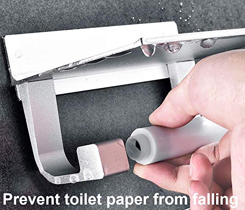 KAILH Portarrollos para Papel Higiénico con 3M Self Adhesivo 4.0, Doble para Portarrollos Baño Adhesivo, Accesorios Baño sin Taladro, Soporte Papel Higienico de Aluminio Acabado Mate