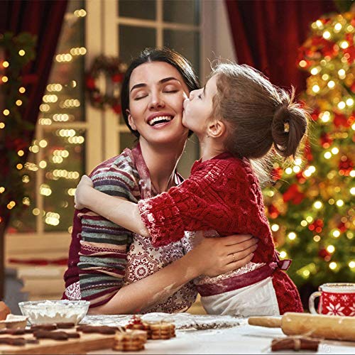 KAISHANE Cortadores de Galletas Navidad de Acero Inoxidable para Galletas de Navidad, Juego de 6 moldes para Galletas, Copo de Nieve, árbol de Navidad, Santa Cara, Reno, Manoplas y bastón de Caramelo