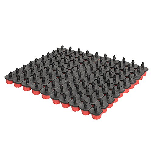 Kalolary 100 Pcs Micro Goteo Riego Rociadores, Plástico Ajustable Emisor gotero Sistema de riego Ajustable 1/4'' Pulgada con Micro Goteo Antiobstrucción Color Rojo