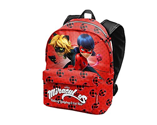 Karactermania Ladybug Defenders Mochilas de A Diario, 42 cm, 21 litros, Rojo