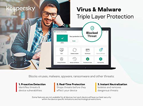 Kaspersky Internet Security 2018 | 3 Licencias/Dispositivos | 1 Año | PC / Mac / Android | Código dentro de un paquete con fácil apertura, certificado