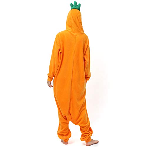 Katara-Kigurumi Pijamas Diferentes Animales y Tamaños, Adultos, Talla 165-175cm, Color Zanahoria Naranja, (1744)