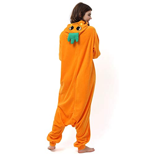 Katara-Kigurumi Pijamas Diferentes Animales y Tamaños, Adultos, Talla 165-175cm, Color Zanahoria Naranja, (1744)