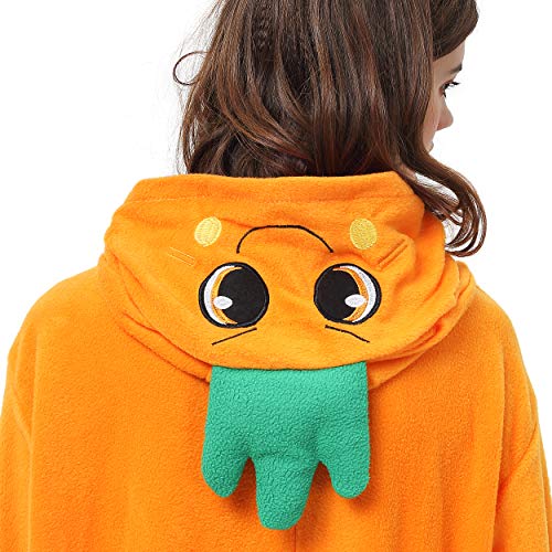 Katara-Kigurumi Pijamas Diferentes Animales y Tamaños, Adultos, Talla 165-175cm, Color Zanahoria Naranja, (1744)