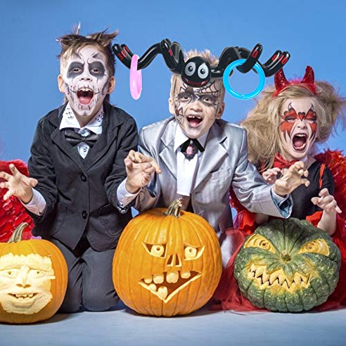 KATOOM Juego de Lanzamiento de Araña 2pcs Juguetes Inflables Spider 1pcs Juguete de Tubo Inflable 12pcs Anillos inflables de Halloween Suministros de Fiesta Familiares para niños Interior y Exterior