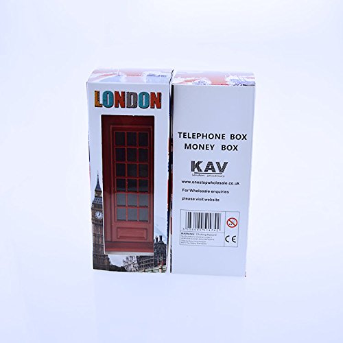 KAV teléfono con Caja roja, Recuerdo Union Jack Speicher/Memoria, Distintivo, Londres, Inglaterra Británica Reino Unido, Coleccionable-Red, Rojo, Large Phone Booth Box