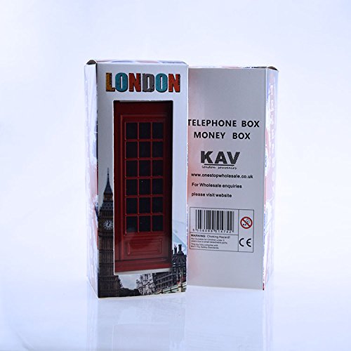 KAV teléfono con Caja roja, Recuerdo Union Jack Speicher/Memoria, Distintivo, Londres, Inglaterra Británica Reino Unido, Coleccionable-Red, Rojo, Large Phone Booth Box