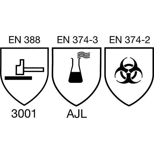 Kcl 732 - Química guantes resistentes camatril velours categoría iii, tamaño 10,