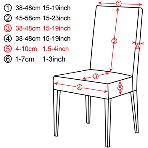 KELUINA Tela de Terciopelo Spandex Súper Suave Cubierta de la Silla Lujoso Asiento de Oficina Cubiertas de la Silla Gruesas Comedor Hotel Banquet Restaurant (Crema,Set of 4)