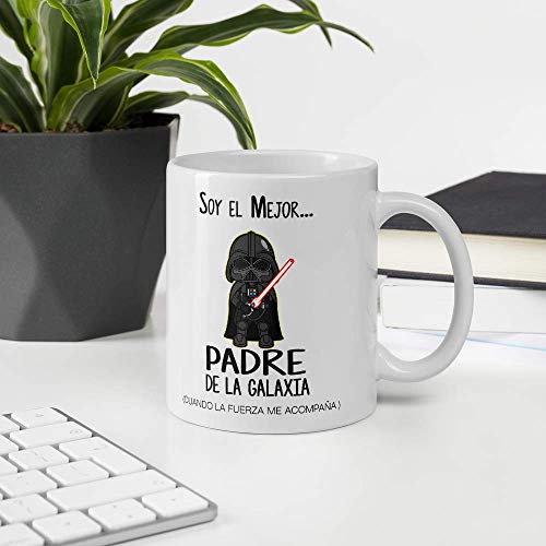 Kembilove Taza de Café para Papá Soy el Mejor Padre de la Galaxia – Taza de Desayuno para Regalar el día del Padre – Tazas de Café para Padres y Abuelos