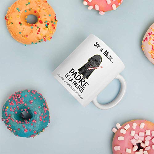 Kembilove Taza de Café para Papá Soy el Mejor Padre de la Galaxia – Taza de Desayuno para Regalar el día del Padre – Tazas de Café para Padres y Abuelos