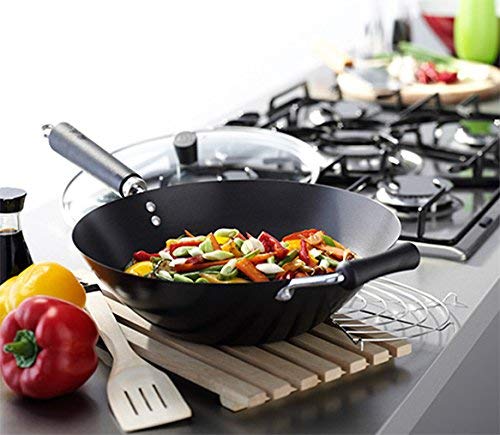 Ken Hom - Miniwok (36 cm, Acero al Carbono, Antiadherente), Color Negro