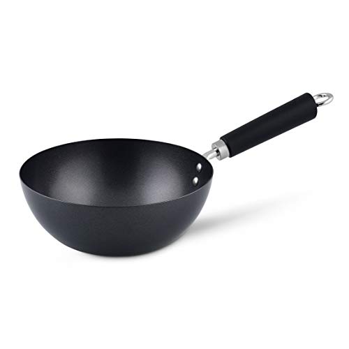 Ken Hom WKH420001 Wok, Color Negro, Acero al Carbono, 20 cm