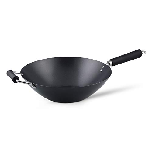 Ken Hom WKH435001 Wok, Color Negro, Acero al Carbono, 35 cm